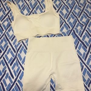 Cream Workout Set in Cream